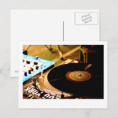 DJ Vinyl 1 Postkarte (Vorne/Hinten)