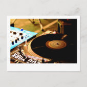 DJ Vinyl 1 Postkarte (Vorderseite)