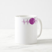 Dj Vinyl Record Heartbeat Funny Ekg Disk Jockey Kaffeetasse (VorderseiteRechts)