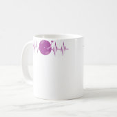 Dj Vinyl Record Heartbeat Funny Ekg Disk Jockey Kaffeetasse (Vorderseite Links)