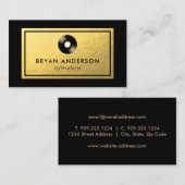DJ Vinyl Record - Imitate Gold Foil Business Card Visitenkarte (Vorne/Hinten)