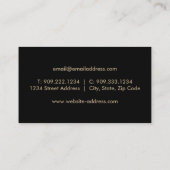 DJ Vinyl Record - Imitate Gold Foil Business Card Visitenkarte (Rückseite)