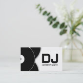 DJ Vinyl Record Music Business Card Visitenkarte (Stehend Vorderseite)