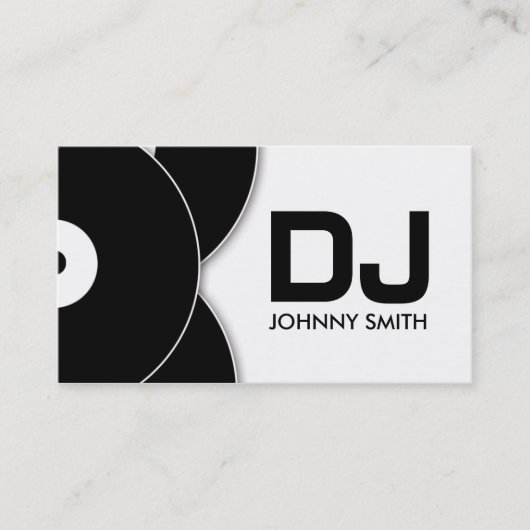 DJ Vinyl Record Music Business Card Visitenkarte (Vorderseite)