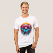 DJ Vinyl Vibes Tri-Blend Shirt (Vorderseite voll)