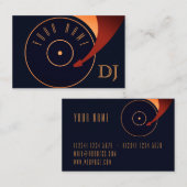 DJ-VinylSet-Illustrationsabdeckung Visitenkarte (Vorne/Hinten)