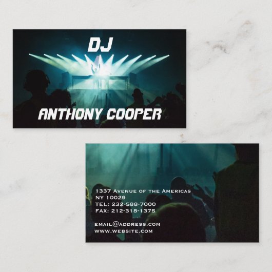 DJ VISITENKARTE (Vorne/Hinten)
