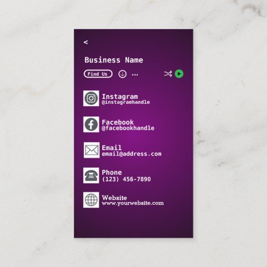 DJ VISITENKARTE (Rückseite)