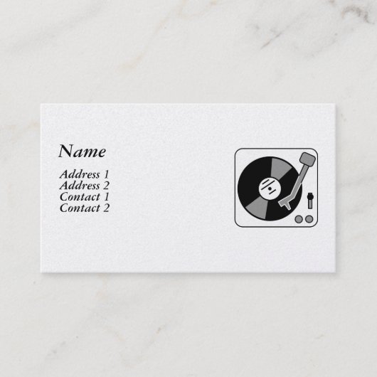 DJ VISITENKARTE (Vorderseite)