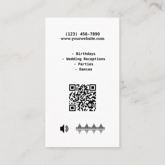 DJ VISITENKARTE (Rückseite)