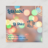 DJ-Visitenkarte anpassen  Quadratische Visitenkarte (Rückseite)