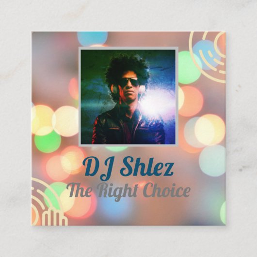 DJ-Visitenkarte anpassen  Quadratische Visitenkarte (Vorderseite)
