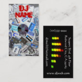 DJ-Visitenkarte-Bänder gegen CD Visitenkarte (Vorne/Hinten)