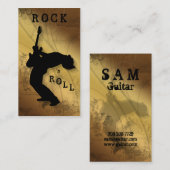 DJ-Visitenkarte-Gitarren-Musik-Goldbeige Visitenkarte (Vorne/Hinten)
