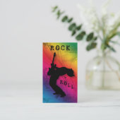 DJ-Visitenkarte-Gitarren-Musik-Regenbogen Visitenkarte (Stehend Vorderseite)