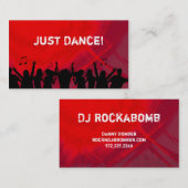 DJ-Visitenkarte-Musik-roter Retro Tanz 2 Visitenkarte (Vorne/Hinten)