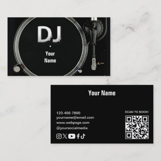 DJ-Visitenkarte Visitenkarte (Vorne/Hinten)
