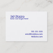 DJ-Visitenkarte Visitenkarte (Rückseite)