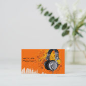 DJ-Visitenkarte Visitenkarte (Stehend Vorderseite)