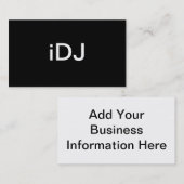 DJ-Visitenkarte Visitenkarte (Vorne/Hinten)