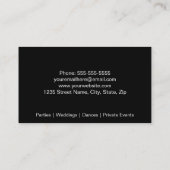 DJ-Visitenkarten Visitenkarte (Rückseite)