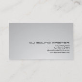 DJ - Visitenkarten Visitenkarte (Rückseite)