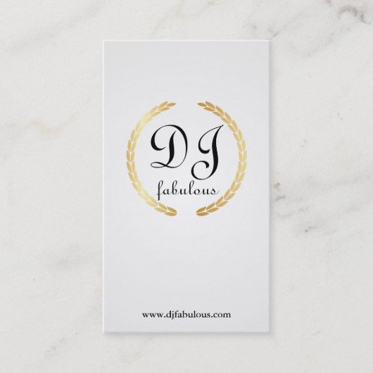 DJ - Visitenkarten Visitenkarte (Vorderseite)
