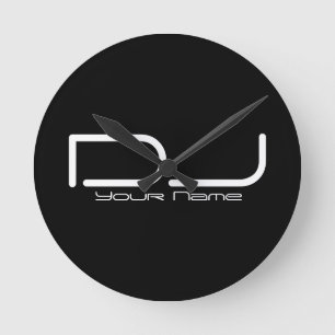 DJ-Wanduhr Runde Wanduhr