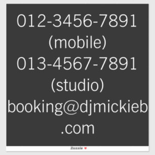 DJ-Werbebanner für Unternehmen Aufkleber