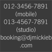 DJ-Werbebanner für Unternehmen Aufkleber (Vorderseite)