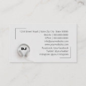 DJ White Visitenkarte (Rückseite)