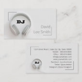 DJ White Visitenkarte (Vorne/Hinten)
