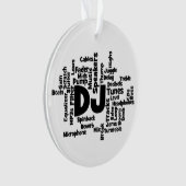 DJ Word Cloud Ornament (Vorderseite)