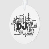 DJ Word Cloud Ornament (Vorderseite)