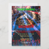 Dj Zombie Halloween-Party Einladung (Vorderseite)