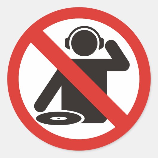 DJ-Zone Runder Aufkleber (Vorderseite)