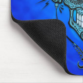 DJ-Zuckerschädel (blau) Mousepad (Ecke)