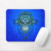 DJ-Zuckerschädel (blau) Mousepad (Mit Mouse)