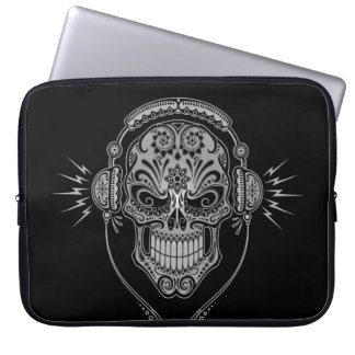 DJ-Zuckerschädel, dunkel Laptopschutzhülle