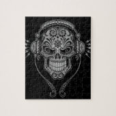 DJ-Zuckerschädel, dunkel Puzzle (Vertikal)