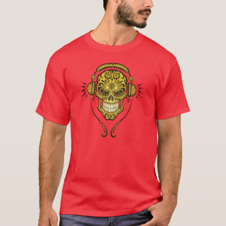 DJ-Zuckerschädel (Gelb) T-Shirt