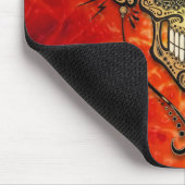 DJ-Zuckerschädel (rot) Mousepad (Ecke)