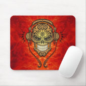 DJ-Zuckerschädel (rot) Mousepad (Mit Mouse)