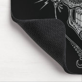 DJ-Zuckerschädel - Schwarzes Mousepad (Ecke)