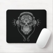 DJ-Zuckerschädel - Schwarzes Mousepad (Mit Mouse)