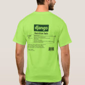 Django Nahrungs-Tatsachen für DjangoCon T-Shirt (Rückseite)