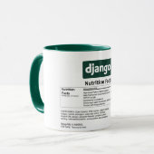 Django Nahrungs-Tatsachen-Tasse Tasse (Vorderseite Links)