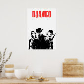 Django Unchached Illustration Poster (Küche)