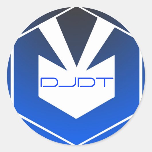 DJDT Blue Sticker Large (Vorderseite)