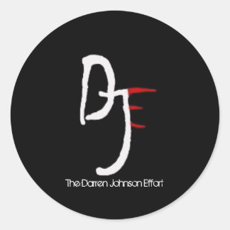 DJE-Logo-Aufkleber (6 Packung) Runder Aufkleber
